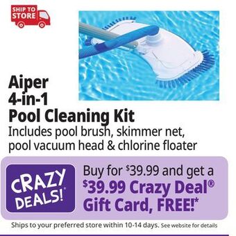 Ocean State Job Lot Aiper 4-in-1 pool cleaning kit offer
