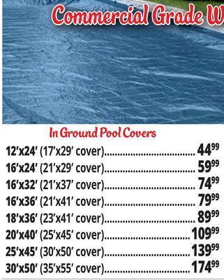 Ocean State Job Lot In ground pool covers offer