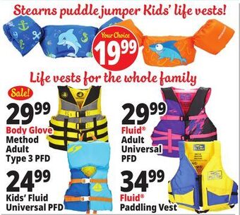 Ocean State Job Lot Life vests offer