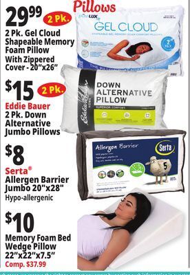 Ocean State Job Lot Pillows offer