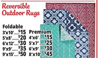 Ocean State Job Lot Reversible outdoor rugs offer