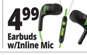 Ocean State Job Lot Acellories high performance earbuds with in-line mic offer