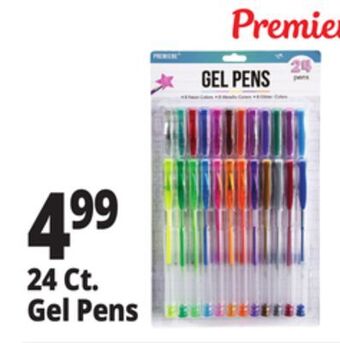 Ocean State Job Lot Premiere gel pens, 24 piece offer