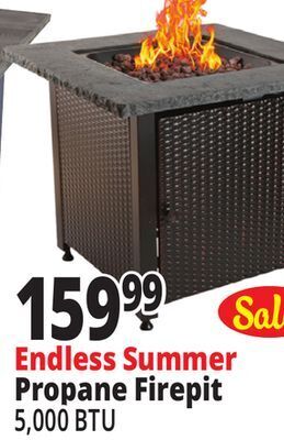 Ocean State Job Lot Endless summer square lp gas outdoor fire pit with cover offer