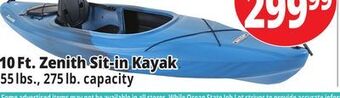 Ocean State Job Lot Zenith 10' sit-in kayak offer