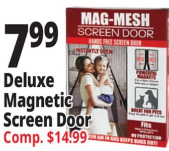 Ocean State Job Lot Deluxe magnetic screen door offer