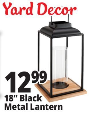Ocean State Job Lot 18 black metal lantern offer