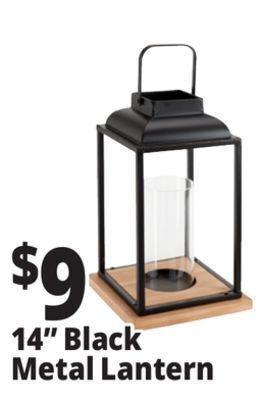 Ocean State Job Lot 14 black metal lantern offer