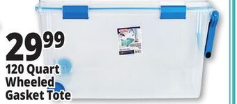 Ocean State Job Lot 120 quart wheeled gasket tote offer
