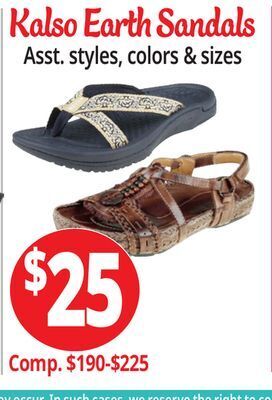 Ocean State Job Lot Kalso earth sandals offer