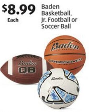 Aldi Baden Basketball, Jr. Football or Soccer Ball offer