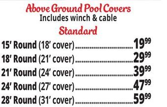 Ocean State Job Lot Above ground pool covers offer