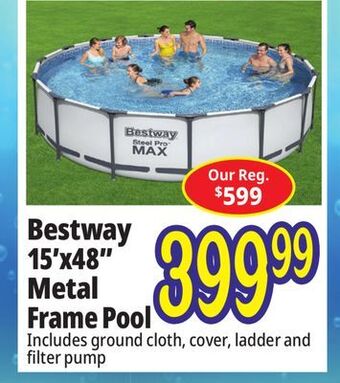 Ocean State Job Lot Bestway 15' x 48 steel pro max above ground pool set offer