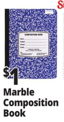 Ocean State Job Lot Marble composition book offer