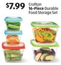 Aldi Crofton 16-Piece Durable Food Storage Set offer