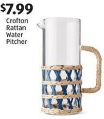 Aldi Crofton Rattan Water Pitcher offer