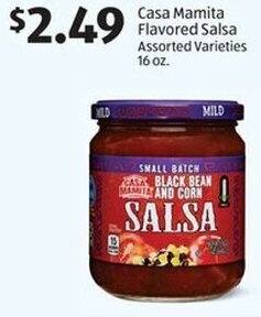 Aldi Casa Mamita Flavored Salsa Assorted Varieties 16 oz. offer