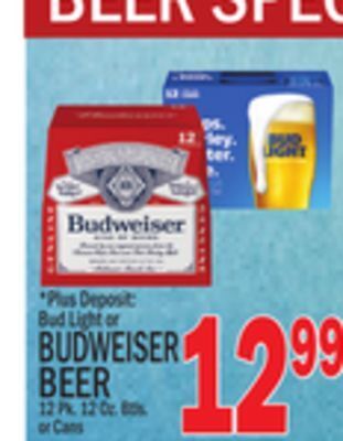 C Town Budweiser beer offer
