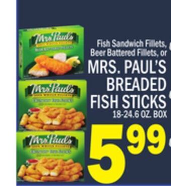 C Town Mrs. paul's breaded fish sticks offer