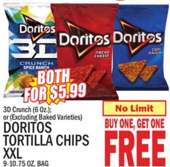 C Town Doritos tortilla chips xxl 9-10.75 oz. bag offer