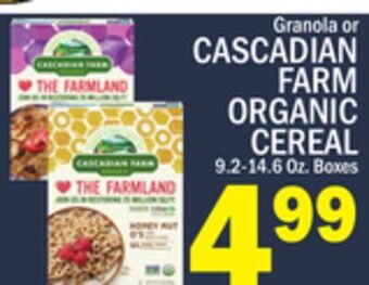 C Town Cascadian farm organic cereal offer