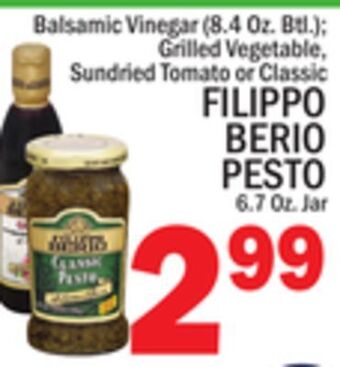 C Town Filippo berio pesto 6.7 oz. jar offer