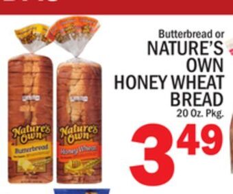 C Town Nature's own honey wheat bread offer