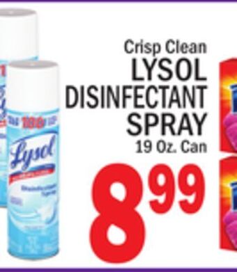 C Town Lysol disinfectant spray offer
