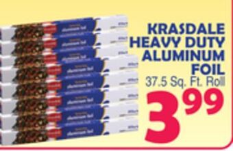 Bravo Supermarkets Krasdale heavy duty aluminum foil offer