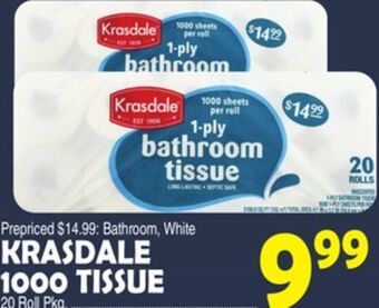 Bravo Supermarkets Krasdale 1000 tissue offer