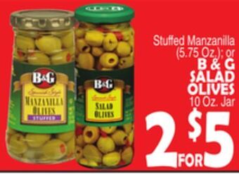 Bravo Supermarkets B & g salad olives 10 oz. jar offer