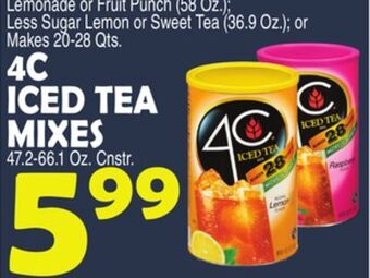 Bravo Supermarkets 4c iced tea mixes 47.2-66.1 oz. cnstr. offer