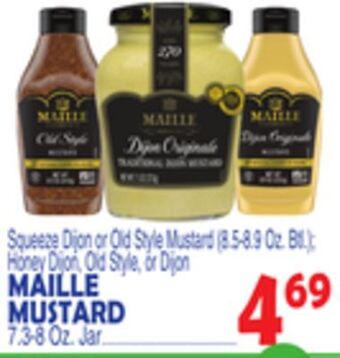 Bravo Supermarkets Maille mustard 7.3-8 oz. jar offer