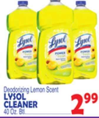 Bravo Supermarkets Lysol cleaner offer
