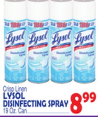 Bravo Supermarkets Lysol disinfecting spray offer