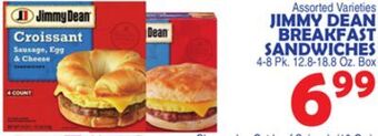 Bravo Supermarkets Jimmy dean breakfast sandwiches offer