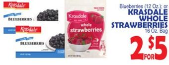 Bravo Supermarkets Krasdale whole strawberries, 16 oz. bag offer