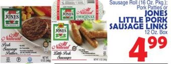 Bravo Supermarkets Jones little pork sausage links 12 oz. box offer