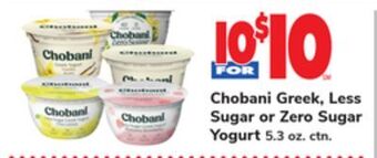 ACME Chobani greek, less sugar or zero sugar yogurt offer