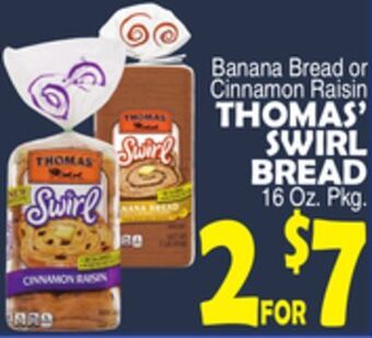 Bravo Supermarkets Thomas' swirl bread offer