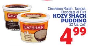 Bravo Supermarkets Kozy shack pudding offer