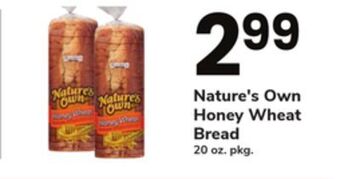 ACME Nature's own honey wheat bread offer