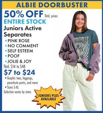 Boscov's Juniors active separates offer