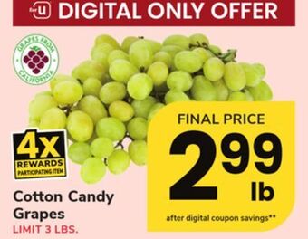 ACME Cotton candy grapes offer