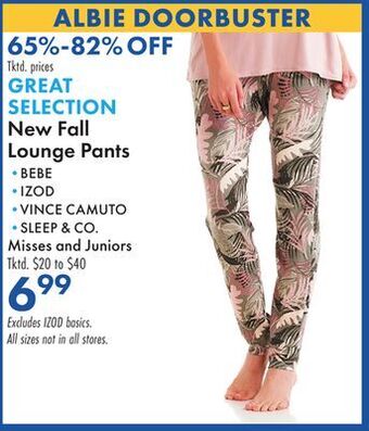 Boscov's New fall lounge pants offer