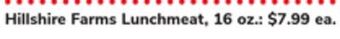 ACME Hillshire farms lunchmeat offer