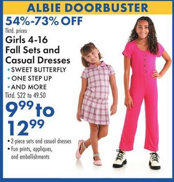 Boscov's Girls 4-16 fall sets and casual dresses offer