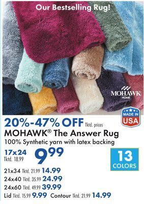 Boscov's Mohawk® the answer rug offer