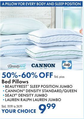 Boscov's Bed pillows offer
