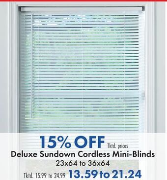 Boscov's Deluxe sundown cordless mini-blinds offer